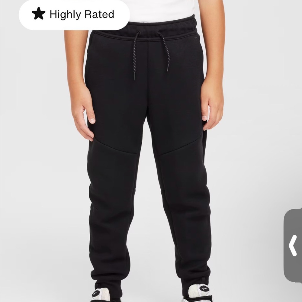Big Kid Nike Tech Black Fleece Jogger Pants size L